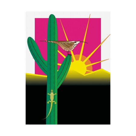 Marie Sansone 'Cactus Wren' Canvas Art,14x19